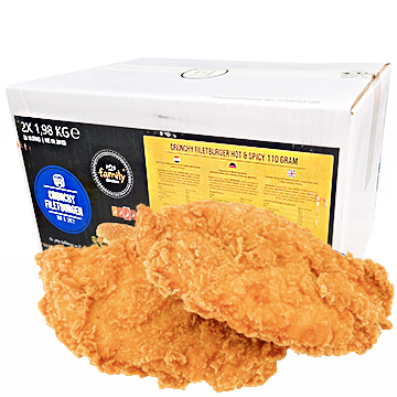 Crunchy filetburger Hot & Spicy 110gr