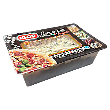 Gorgonzola blokjes gesneden