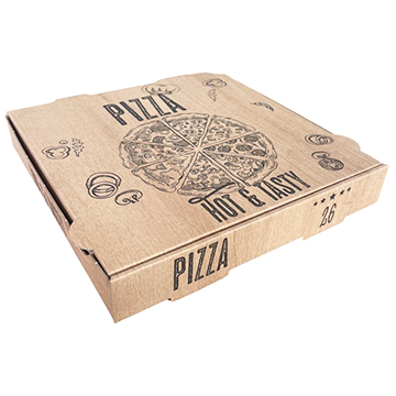 Pizza doos 31x31x4 Bruin