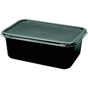 Maaltijdbakken 1kg Zwart