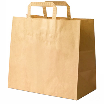 Draagtassen papier Bruin 26cm