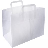 Draagtassen papier Wit 26x17x26