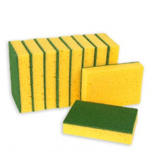 Schuurspons groot geel 14x10x3cm