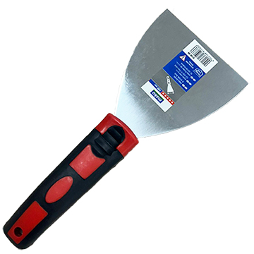 Plaatmes Rvs 10cm kunststof handvat